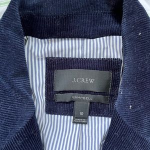 J.Crew Campbell Navy Corduroy Blazer, Size 10